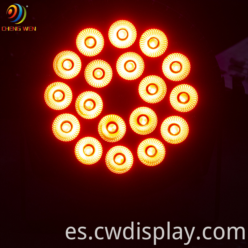 18pcs Waterproof Flat Led Par Light